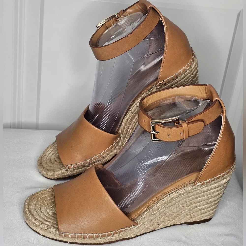 Vince Camuto Leera Espadrille Wedge Sandal Tan 10M